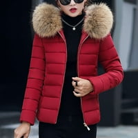 Skpblutn női kabát kabátok téli őszi alkalmi kényelmes felsők meleg pamut Párnázott ruhák nagy gyapjú gallér vastag