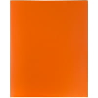 Közepes súlyú műanyag bemutató mappa, narancssárga, 6 csomag