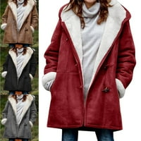 Női téli meleg kabátok könnyű kapucnis vastag hosszú kabátok kürt meleg könnyű vastag hosszú kabátok kabátok kapucnis