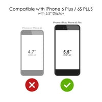 DistinctInk tok iPhone PLUS 6S PLUS - hoz-egyedi Ultra vékony vékony, kemény fekete műanyag burkolat-arany zöld sellő