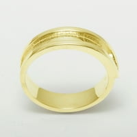 Brit készült 14K sárga arany természetes zafír férfi zenekar gyűrű - méret opciók-méret 10.75