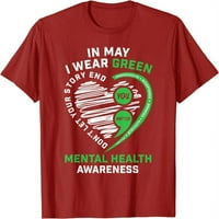 Májusban Zöld Pontosvessző Mentális Egészség Tudatosság Hónap Pólót Viselünk