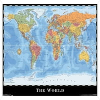 Térkép-Világfal Poszter, 14.725 22.375