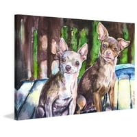 Marmont Hill - Chihuahuas , George Dyachenko festmény nyomtatása csomagolt vászonra
