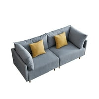 Aukfa modern szövet kanapé szett, kárpitozott szerelmi kanapé szett nappalihoz párnákkal és párnákkal, szürke