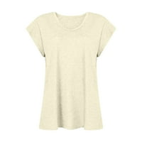 Susanny felsők Női Szexi Alkalmi pólók sapka Hüvely V nyakú laza tartályok Egyszínű ingek pólók a Clearance Ujjatlan