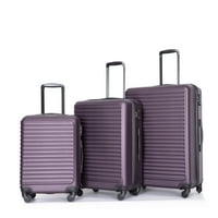 Homeika poggyászkészletek, Hardside bőrönd-készlet TSA-zárral, több méretű, kemény oldali poggyász fonó kerekekkel