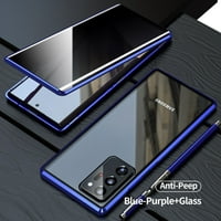 A mágneses Samsung Galaxy S Ultra elleni védelem [Kék] kétoldalas Adatvédelmi Edzett üveg képernyővédő védő ütésálló