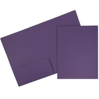 Papír zseb Matt kartonpapír iskolai bemutató mappák, sötét lila, külön kapható