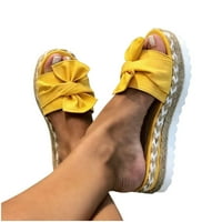 amlbb női szandál női cipő divat Egyszínű minimalista szövés szalma szövés vastag alsó szandál papucs Flip Flop Platform