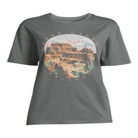 Idő és a Tru Női Grand Canyon grafikus rövid ujjú póló
