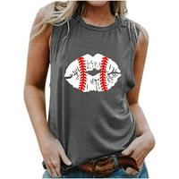Zodggu grafikus Tartály ingek Női értékesítés divatos varrat nélküli Ujjatlan Női felsők Baseball ajkak nyomtatás Camiso