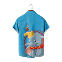Dumbo Color Fly Elephant férfi Big & Tall Hawaii ing, felnőtt fiúk lányok Dumbo minta Hawaii stílusú nyomtatott ing
