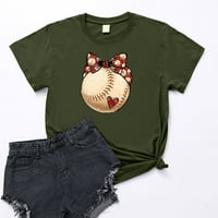 koaiezne női Baseball szív póló aranyos grafika női Baseball szív póló ruhák Női felsők nyári ruhák nőknek