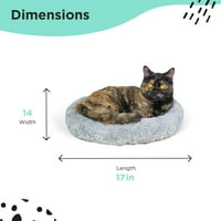 A legjobb barátok Sheri Fau szőrme Self Warming Cat Bed GRY