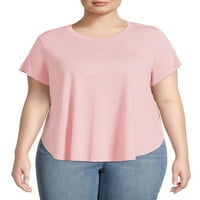 Terra & Sky Women's Plus méretű póló póló, 2 csomag