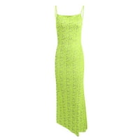 Női ruhák kötőfék alkalmi közepes hosszúságú virágos Fit & Flare ujjatlan nyári ruha zöld 3XL