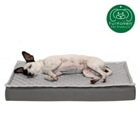 FurHaven Pet Products paplan-Top kabrió Beltéri-Kültéri Deluxe memória Top kisállat ágy kutyák és macskák számára-szürke,