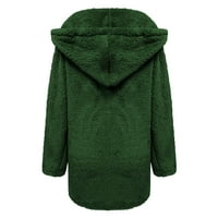 Huaai kabátok női női őszi Divat Túlméretezett téli kabát nyitott első kapucnis kardigán kabát meleg alkalmi felsőruházat