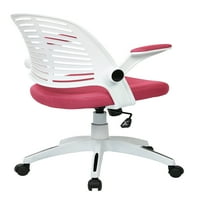 Tyler irodai szék, Fehér, Rózsaszín Szövet
