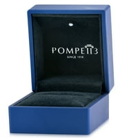 Pompeii 1 4ct Vintage gyémánt eljegyzési jegygyűrű készlet 14K fehér arany