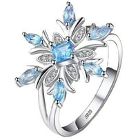 Ékszerek Női gyűrűk Női Divat hópehely virág gyűrűk eljegyzési ékszerek kiegészítők gyűrű aranyos gyűrű Divatos ékszerek