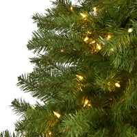 Szinte természetes, tiszta előkészítés LED Green Holiday Teljes Springfield mesterséges karácsonyfa, 7 '