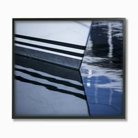 Stupell Home Dekor Industries hajó reflexió Ocean Lake Fénykép, keretes fali művészet a harmadik és a falon