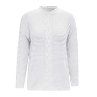 Pimfylm Női Pulóver Pulóverek Női Könnyű pulóver pulóverek vágott kényelmes Fehér L