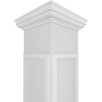 Ekena Millwork 8 W 10'h kézműves klasszikus négyzet alakú nem társított művészeti és kézműves oszlop w toszkán főváros