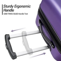Utazási poggyász, Aukfa Hardside Bővíthető bőrönd fonó kerekekkel, tartós fonó kerekekkel és beépített TSA-zárral 20
