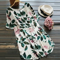 Pianpianzi trópusi ing plusz méretű nyugati blúz női termál ing női virág és levél nyomtatás rövid ujjú Pamut-keverék