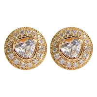 Női fülbevalók szép üreges gyűrű alakú gyémánt fülbevalók Divat Hölgyek kiemelik a temperamentum fülbevalókat