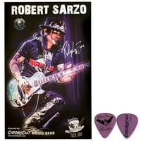 Robert Vudu Man Sarzo Autrogroged Poster & Signature Guitar Pick Collector's Pack