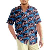Július 4. Férfi Hawaii ing USA nemzeti zászló ing Grafikus 3D ing gallér plusz méretű napi ünnep Rövid ujjú nyomtatás