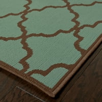 Milton kültéri geometriai futó szőnyeg, szürke barna, 2 '8'