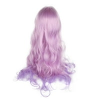 Egyedi olcsó emberi haj parókák nőknek hölgy 26 rózsaszín göndör paróka paróka sapkával