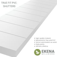 Ekena Millwork 18 W 69 H True Fit PVC Horizontális Slat Modern Style rögzített redőnyök, termálzöld