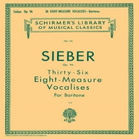 Nyolc-intézkedés Vocalises, op . : Schirmer Library of Classics kötet