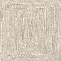 Nuloom Rowan fonott textúra beltéri kültéri szőnyeg, 5 '8', elefántcsont