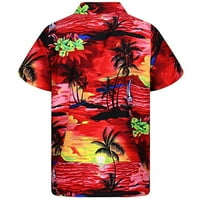 Nyomtatás gomb Divat rövid blúz alkalmi férfi Hawaii Hüvely strand gyors férfi ing Geometriai ing le ing hivatalos
