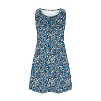 Nyári női Molett méretű ruhák Clearance nyári ruhák női strand virágos póló Sundress alkalmi zsebek Boho Tank ruha