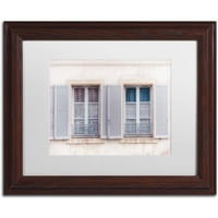 Védjegy Képzőművészet 'French Windows II' Cora Niele, White Matte, fa keret