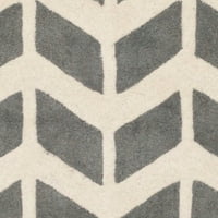 Chatham Easton Zigzag csíkok gyapjúfutó szőnyeg, sötétszürke elefántcsont, 2'3 11