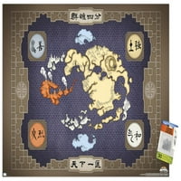 Avatar-Térkép fal poszter Pushpins, 22.375 34