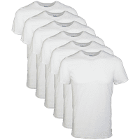 Gildan felnőtt férfi rövid ujjú Crew fehér póló, 6-csomag, S-2XL méretek