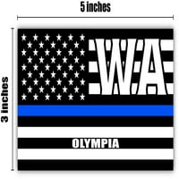 Olympia WA Washington Thurston Megyei vékony kék vonal lopakodó USA zászló - a rendészeti tisztviselők tiszteletére