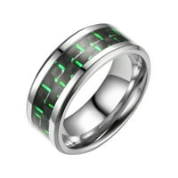 yuehao gyűrűk Gyűrű szén pár három színes acél Divat felnőtt titán szál gyűrű gyűrűk