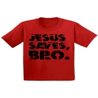 Kínos stílusok Jesus Saves Bro Ifjúsági ing keresztény póló fiúknak fekete ing lányoknak Jézus póló gyerekeknek B napi