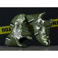 Daeful Boy ' s Trainers Camouflage cipők Kerek orrú sportcipők könnyű, alacsony felső futócipő gyerekek Comfort Green